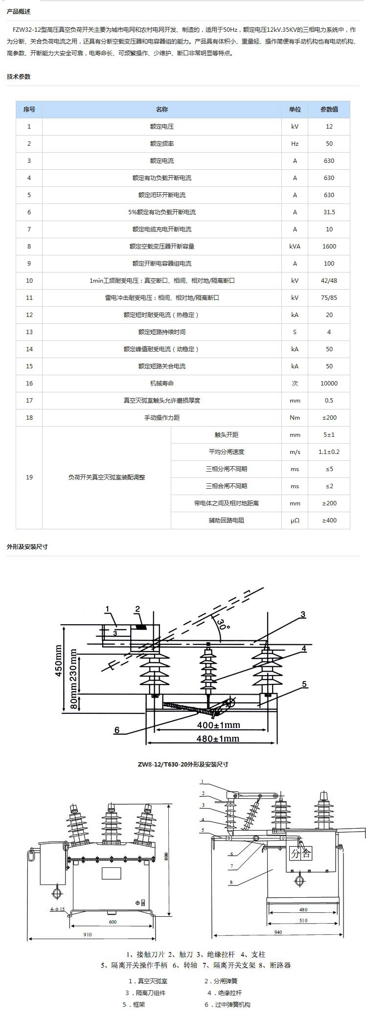 FZW32-12真空负荷开关