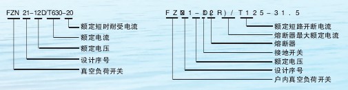 FZN21-12户内高压隔离开关型号含义说明